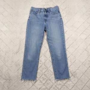 Madewell Jeans Women's 28 Blue Banner Wash The Perfect Vintage Tapered Mom 26”